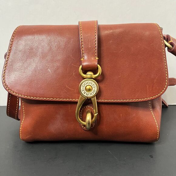 Dooney & Bourke Womens Ashley Messenger Bag Florentine Vacchetta Leather - Picture 1 of 14